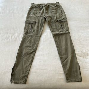 Olive Green Skinny Cargo Pants.